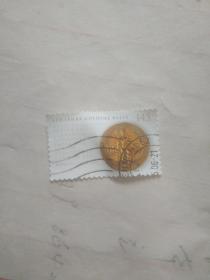 外国邮票 不知是不是金币图案