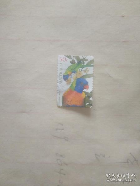 外国的邮票 鹦鹉图案