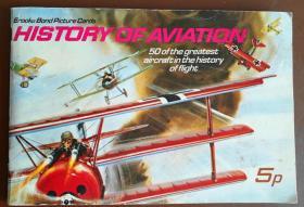 英文原版老卡册！Brooke Bond Pocture Cards:History of Aviation 布鲁克·邦德图卡：航空史（1957年英文原版老卡册，32开彩印，浮贴15张图卡；大量飞机结构图、飞机图、设计师、飞行员简介）