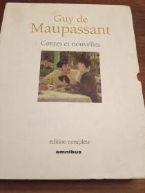 【莫泊桑法语原版精装厚册小说集】 Guy de Maupassant （contes et nouvelles）  （精美原版带原版函套）