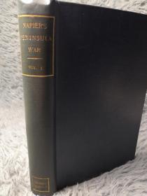 HISTORY OF THE WAR IN THE PENNISULA AND IN THE SOUTH OF FRANCE BY NAPIER 卷三  带地图  书顶刷金 19.5X13.6CM