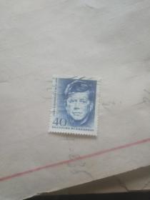 外国邮票 国字脸图案