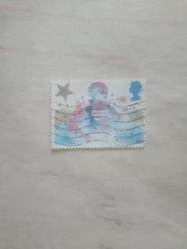 外国的邮票 小天使图案