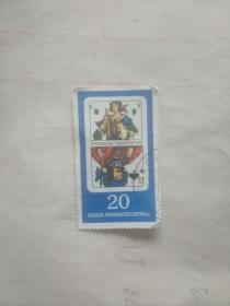 外国的邮票  扑克牌图案
