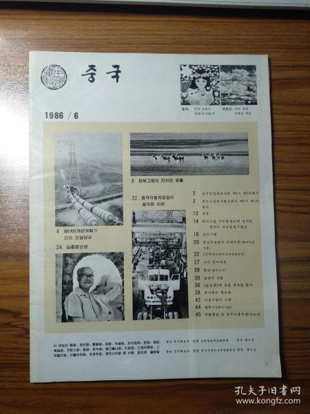 中国1986年第6期（朝鲜文）