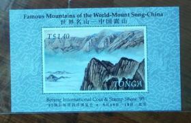 1995年北京国际邮票钱币博览会 世界名山中国嵩山邮票小型张【外国邮票】  集邮收藏品