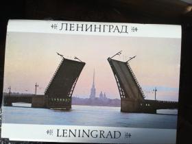 列宁格勒 大32开 精美明信片 全 28张 1986年