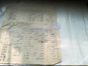 历史文献，1956年城关民族联合高级社财务清理明细表