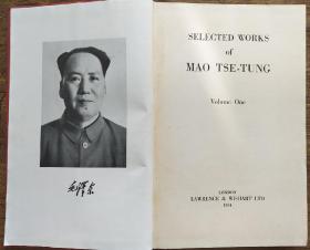 50年代 英国 伦敦 出版 毛泽东选集 1954年 22*15*3cm 8成