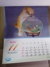 1985  月历  猫