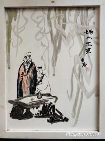 手绘人物瓷版画 ，高31.6cm，宽24cm，木框装裱，保存完整，作者不详，品相如图，售后不退，感兴趣的朋友给我留言吧！
本交易仅支持自提、当面交易、邮寄