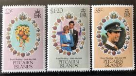 英属皮特凯恩群岛邮票：查尔斯王子婚礼（1981）