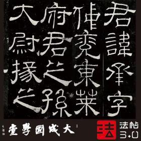 蔡邕汉夏承碑 篆隶故宫藏珍本 原大原色超清（绢本长卷）