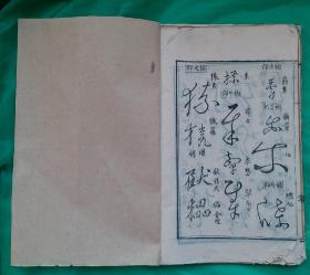 《草字彙》巳集,清乾隆(戊申) 五十二年著名书法家石梁著。清代线装书：清初書法家石梁编纂《草字汇》一函6厚册一套全，书法上版难度极大，笔画传神刻画精湛，甚为难得！《草字汇》是乾隆戊申年镌刻的一部工具书。本书集历代汉章帝、晋宣帝、晋武帝、晋元帝、宋明帝、唐太宗、宋徽宗等十位帝王，汉代三位名家和晋代数十多位名家等86位草书名家。真是群英荟萃，草书成为艺林巨观。清刻白棉纸大字板。《草字汇》清稀缺版本。