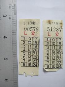 65年上海电车票(公交票)