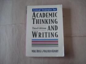 CRITICAL STRATEGIES for Academic thinking and writing (Third Edition)