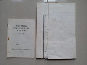 中央革命根据地红军第一至五次反围剿情况介绍（1930年--1934年）1册， 另附 大附图（完整）。