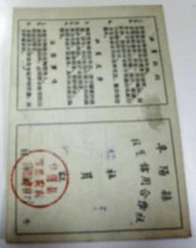 1963年-阜阳县程集信用社社员证