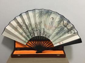 宣和典藏人物画单面折扇-仕女图11