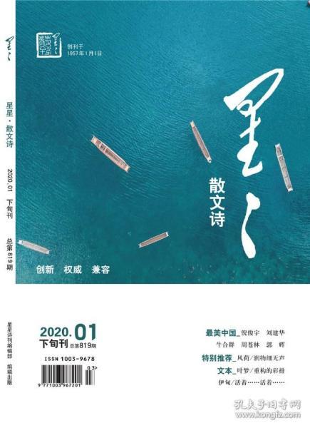 《星星·散文诗》2020年第1期，全新