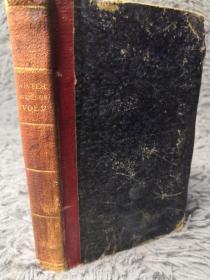1819年 WINTER EVENINGS OR TALES OF TRAVELLERS BY MARIA HACK  皮脊 卷二 14.3X9.5CM