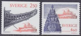 瑞典 1990 WASA航海博物馆 邮票  马丁莫克雕刻