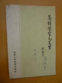 怎样学写毛笔字