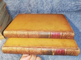 1861年 MEMOIRS OF THE COURTS AND CABINETS OR WILLIAM IV. AND VICTORIA 2本全 私坊BICKERS 全皮装帧 三面书口花纹 内页干净 22X15CM