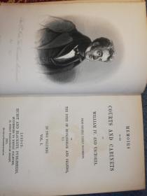 1861年 MEMOIRS OF THE COURTS AND CABINETS OR WILLIAM IV. AND VICTORIA 2本全 私坊BICKERS 全皮装帧 三面书口花纹 内页干净 22X15CM