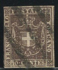 意大利1860年古典邮票 水印清晰