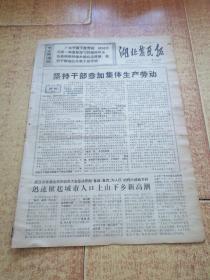 报纸 湖北农民报 1969年11月22日（8开四版）
坚持干部参加集体生产劳动