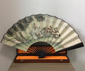 宣和典藏人物画单面折扇-童叟图01