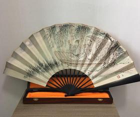 宣和典藏人物画单面折扇-童叟图13