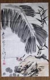 手绘孙其峰款花鸟画