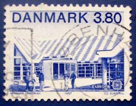 工厂--丹麦邮票--早期外国邮票甩卖--实拍--包真