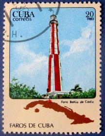 灯塔--古巴邮票--外国邮票甩卖--实拍--包真