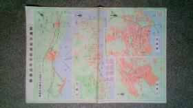 旧地图-秦皇岛市市区交通游览图(1986年7月1版1印)8开8品