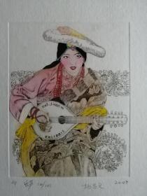 杨忠义藏书票——乐声