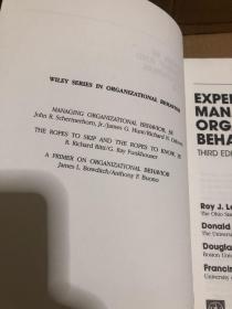 EXPERIENCES IN MANAGEMENT AND ORGANIZATIONAL BEHAVIOR THIRD EDITION