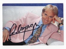 法国钢琴王子 理查德克莱德曼 RICHARD CLAYDERMAN 早期亲笔签名照  代表作《梦中的婚礼》