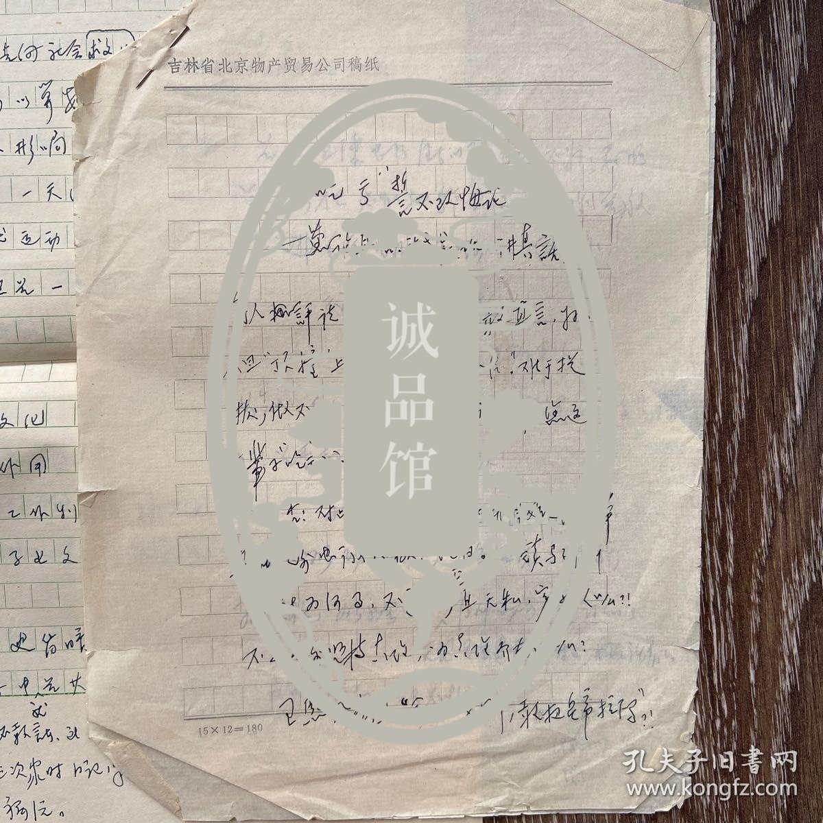 骆子程手稿7篇17页