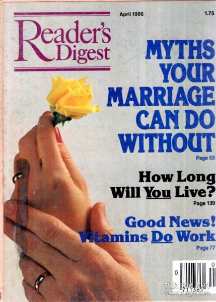 Reader's Digest1986年第3、4月号.2册合售