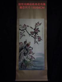 田世光手绘纸本立轴花鸟画，画工精细，装裱工整sgt邮费自理