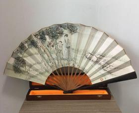 宣和典藏人物画单面折扇-童叟图10