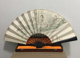 宣和典藏人物画单面折扇-仕女图08
