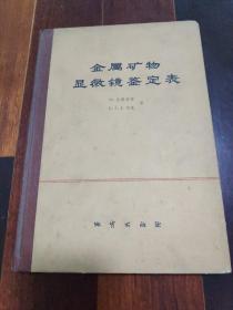 金属矿物显微镜鉴定表（精装、75年一版一印、近9品品好）