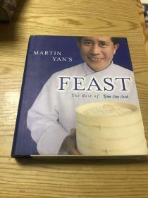 Martin Yan's Feast: The Best of Yan Can Cook 精装护封 旅美粤菜名家著者甄文达中文签赠本