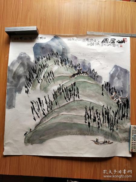 著名画家.杨泽明.山水画原作