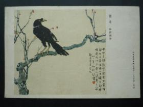 1954年老画片： 鸲鹆...徐悲鸿作（标准明信片规格）人民美术出版社