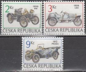 捷克 1994 老式赛车 雕刻版邮票